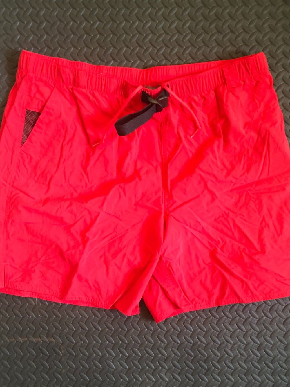 NORTH FACE RED ATHLETIC SWIM SHORTS ELASTIC WAISTBAND DRAWSTRING SIZE XXL TTG